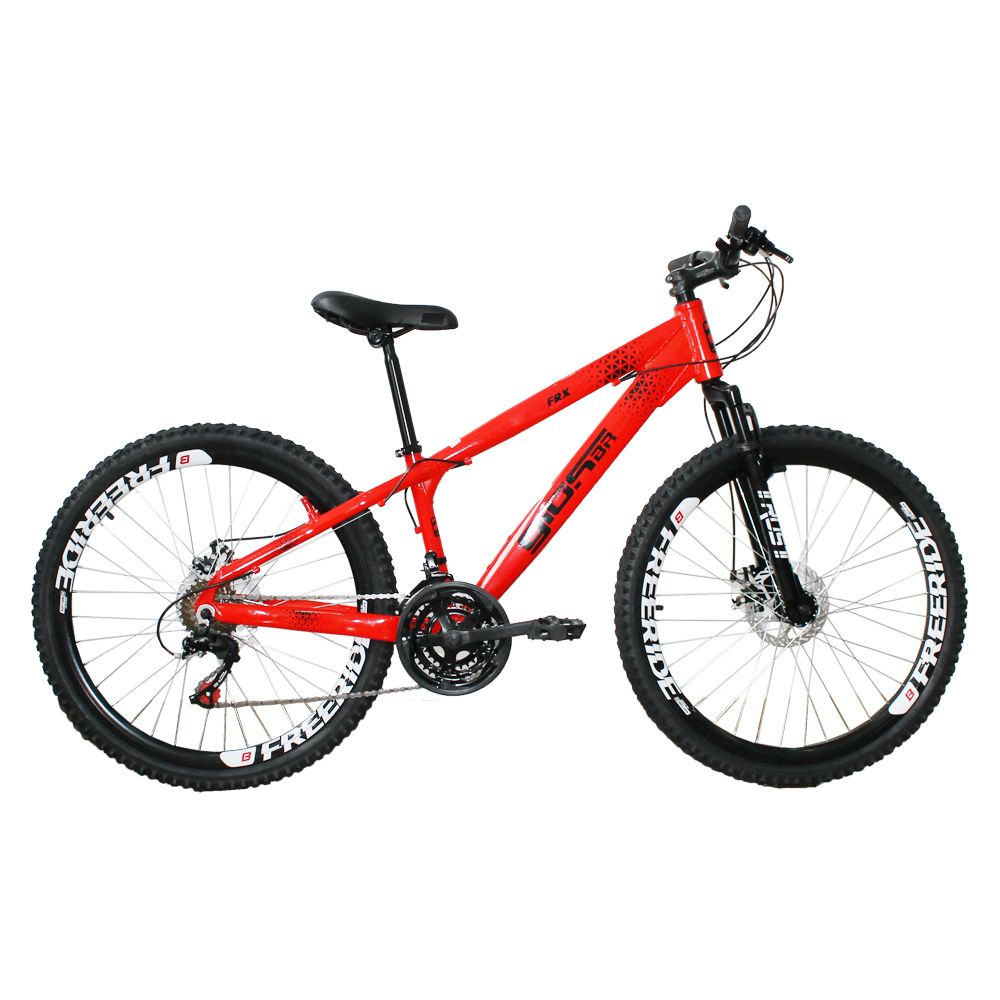 BICICLETA MOUNTAIN BIKE ARO 26 UNISSEX - VERMELHA