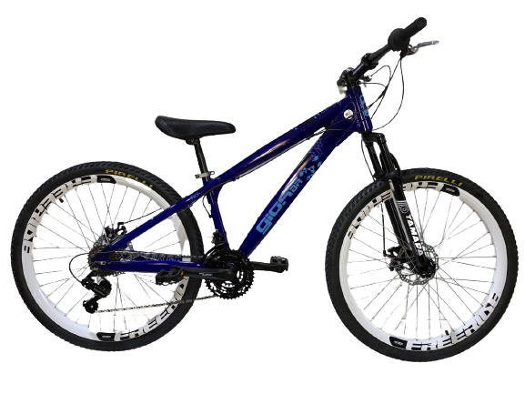 Quadro Gios Frx Evo Colmeia Bike 26 Dh Grau Azul Claro Rosa