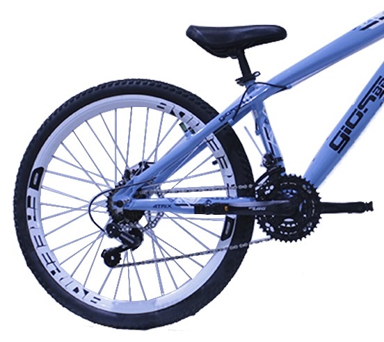 BICICLETA ARO 26 GIOS 4TRIX - AZUL BEBÊ E AZUL C/ AMORTECEDOR